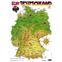 Cartoonlandkarte Echt Deutschland